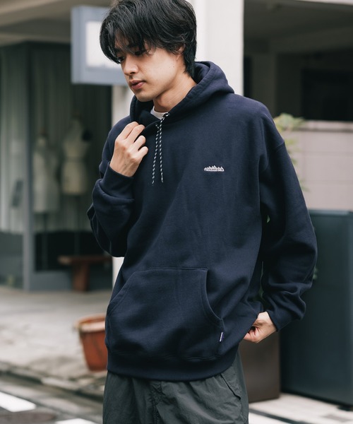 THOUSAND MILE(サウザンドマイル)の「THOUSAND MILE/サウザンドマイル PULLOVER HOODIE プルオーバーパーカー(パーカー・メンズ・ライトグレー/ネイビー/ブラック・S/M/L/XL)」の4枚目の写真
