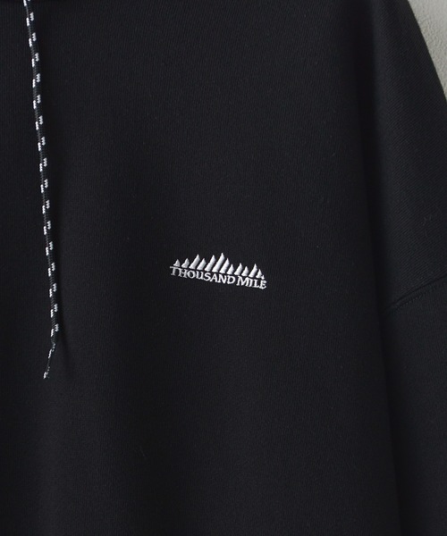 THOUSAND MILE(サウザンドマイル)の「THOUSAND MILE/サウザンドマイル PULLOVER HOODIE プルオーバーパーカー(パーカー・メンズ・ライトグレー/ネイビー/ブラック・S/M/L/XL)」の11枚目の写真