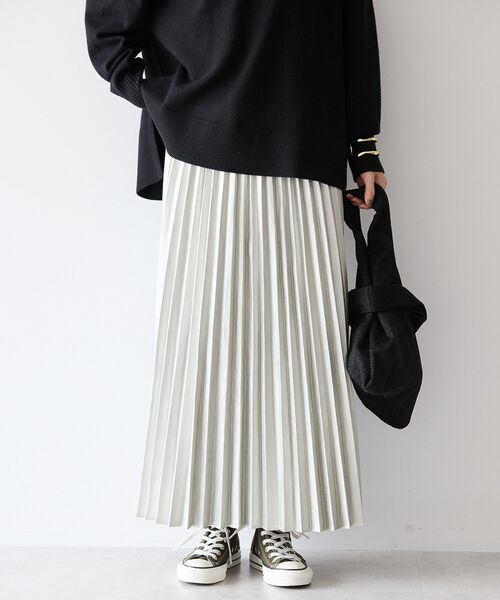 AMERICAN HOLIC（アメリカンホリック）の「フェイクレザープリーツスカート（スカート・レディース・シルバー/ブラック・M/L）」の20枚目の写真