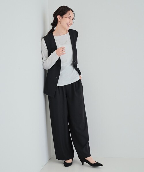 Cutie Blonde(キューティーブロンド)の「◆【高レビュー】1枚でもインナーでも きらきらメロウテレコトップス(Tシャツ/カットソー・レディース・ベージュ/ホワイト系/ブラック・01/02/03/04)」の6枚目の写真