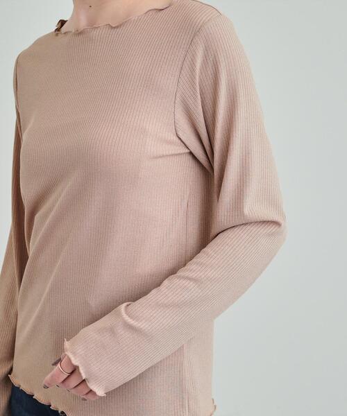 Cutie Blonde(キューティーブロンド)の「◆【高レビュー】1枚でもインナーでも きらきらメロウテレコトップス(Tシャツ/カットソー・レディース・ベージュ/ホワイト系/ブラック・01/02/03/04)」の20枚目の写真