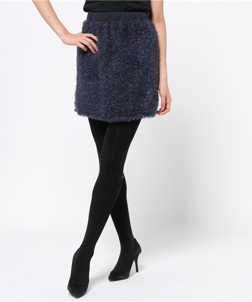 natural couture（ナチュラルクチュール）の「【natural couture NICE CLAUP】ボアタイトスカート（スカート・レディース・ネイビー/グレー/ベージュ・FREE）」の3枚目の写真