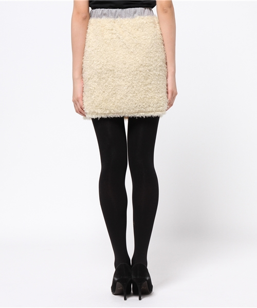 natural couture（ナチュラルクチュール）の「【natural couture NICE CLAUP】ボアタイトスカート（スカート・レディース・ネイビー/グレー/ベージュ・FREE）」の6枚目の写真