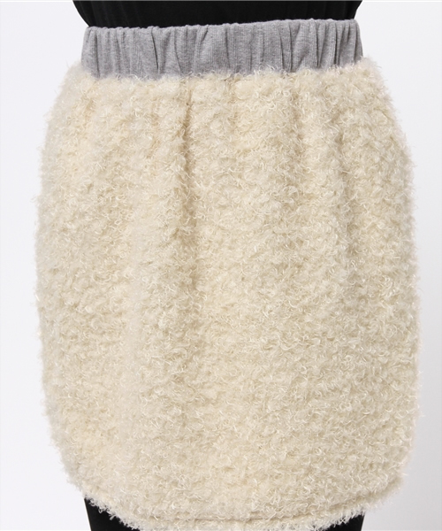 natural couture（ナチュラルクチュール）の「【natural couture NICE CLAUP】ボアタイトスカート（スカート・レディース・ネイビー/グレー/ベージュ・FREE）」の7枚目の写真