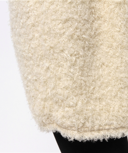 natural couture（ナチュラルクチュール）の「【natural couture NICE CLAUP】ボアタイトスカート（スカート・レディース・ネイビー/グレー/ベージュ・FREE）」の8枚目の写真