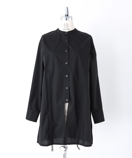 kOhAKU（コハク）の「『ドロストデザインシャツ』（シャツ/ブラウス・レディース・オフホワイト/ブラック・2/1）」の7枚目の写真