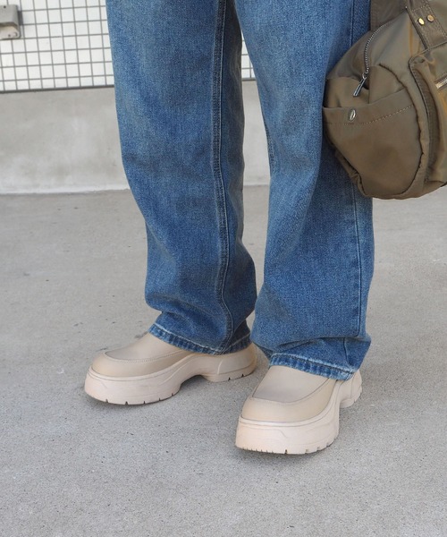 minia（ミニア）の「厚底スノーブーツ / 厚底ブーツ（ブーツ・レディース・ベージュ/ブラック・L/M/S）」の6枚目の写真