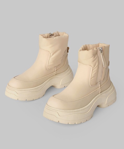 minia（ミニア）の「厚底スノーブーツ / 厚底ブーツ（ブーツ・レディース・ベージュ/ブラック・L/M/S）」の11枚目の写真