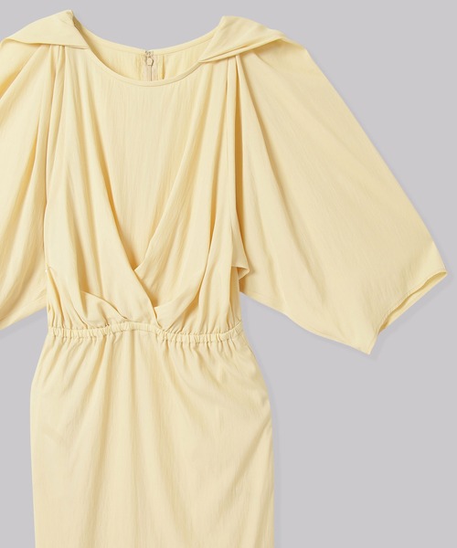 THINGS THAT MATTER（シングス ザット マター）の「VISCOSE VOLUME SLEEVE LONG DRESS / ビスコースボリュームスリーブロングドレス（ドレス・レディース・サックスブルー/イエロー・FREE）」の9枚目の写真