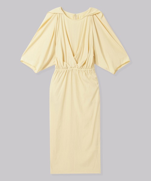THINGS THAT MATTER（シングス ザット マター）の「VISCOSE VOLUME SLEEVE LONG DRESS / ビスコースボリュームスリーブロングドレス（ドレス・レディース・サックスブルー/イエロー・FREE）」の10枚目の写真