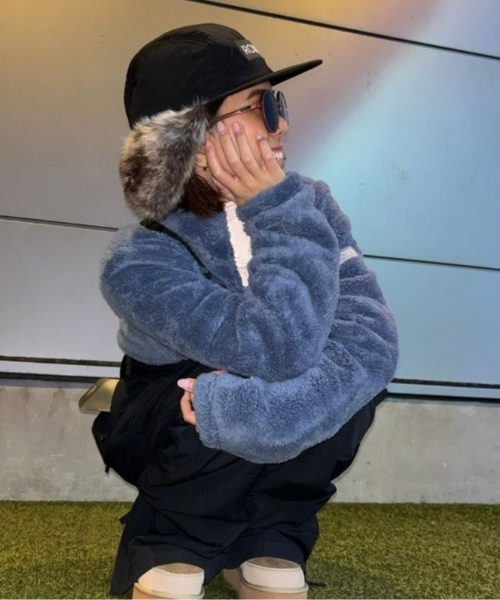 ROXY（ロキシー）の「ROXY SNOWY HAT/ロキシー防水コーティングロゴフライトキャップ（キャップ・レディース・ブラック/ホワイト・FREE）」の7枚目の写真