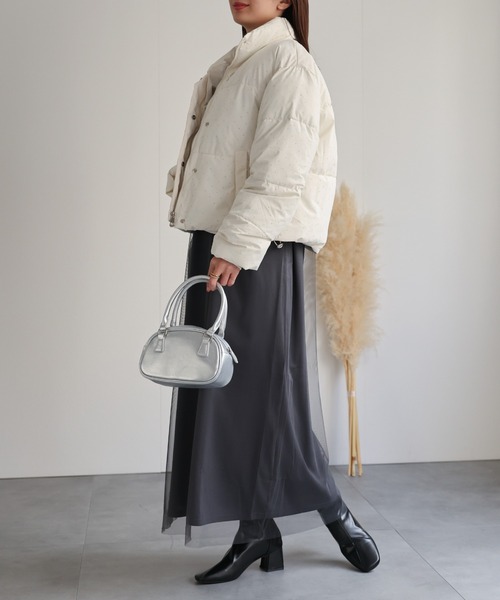 sakishimatokyo(サキシマトーキョー)の「チュールドッキングワンピース/ランタンスリーブ/秋冬(ワンピース・レディース・ブラック/グレー・LARGE/MEDIUM)」の12枚目の写真