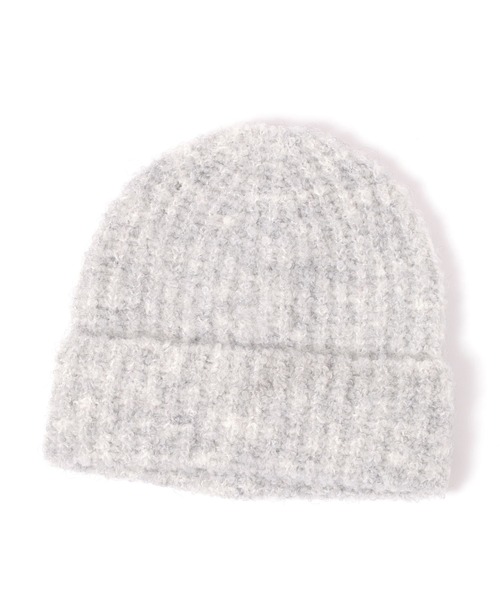 LAKOLE（ラコレ）の「シャギーニットワッチ / 140058（ニットキャップ/ビーニー・レディース・ライトグレー/オフホワイト/グレー/セージグリーン・FREE）」の3枚目の写真