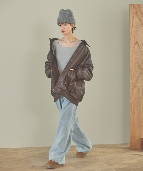 LAKOLE（ラコレ）の「シャギーニットワッチ / 140058（ニットキャップ/ビーニー・レディース・ライトグレー/オフホワイト/グレー/セージグリーン・FREE）」の8枚目の写真