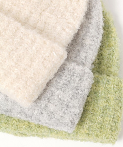 LAKOLE（ラコレ）の「シャギーニットワッチ / 140058（ニットキャップ/ビーニー・レディース・ライトグレー/オフホワイト/グレー/セージグリーン・FREE）」の15枚目の写真