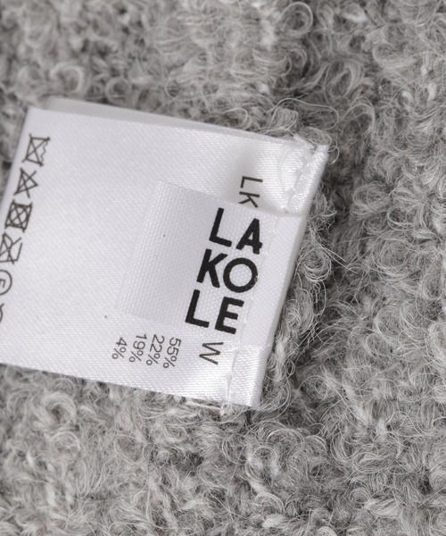 LAKOLE（ラコレ）の「シャギーニットワッチ / 140058（ニットキャップ/ビーニー・レディース・ライトグレー/オフホワイト/グレー/セージグリーン・FREE）」の16枚目の写真