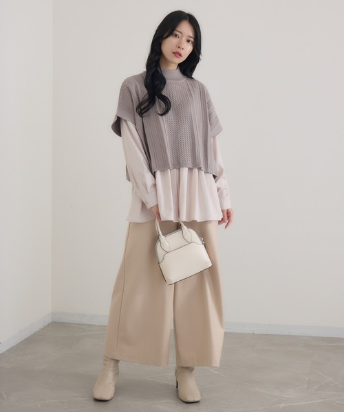 KATHARINE ROSS（キャサリンロス）の「【Pillini/ピリーニ】細ケーブルトップス×ニットワンピース（ワンピース・レディース・ブラック/グレイッシュベージュ/ブルー・MEDIUM）」の22枚目の写真