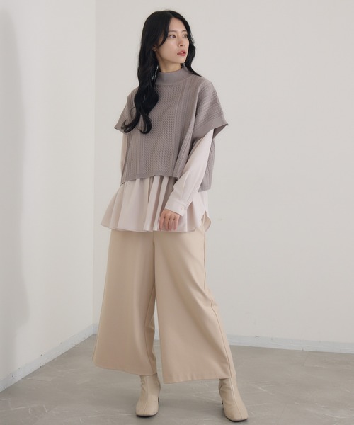 KATHARINE ROSS（キャサリンロス）の「【Pillini/ピリーニ】細ケーブルトップス×ニットワンピース（ワンピース・レディース・ブラック/グレイッシュベージュ/ブルー・MEDIUM）」の21枚目の写真