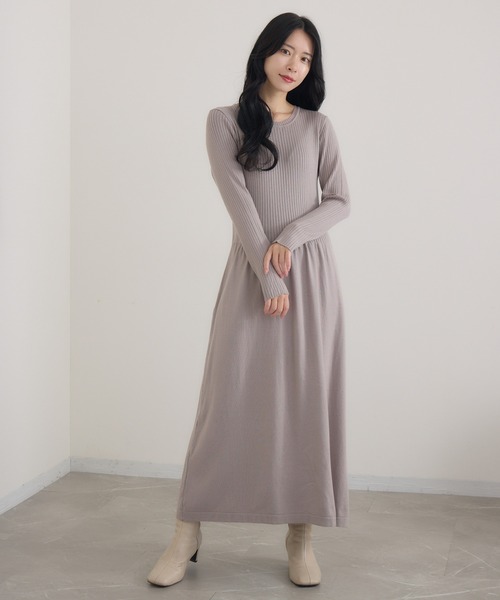 KATHARINE ROSS（キャサリンロス）の「【Pillini/ピリーニ】細ケーブルトップス×ニットワンピース（ワンピース・レディース・ブラック/グレイッシュベージュ/ブルー・MEDIUM）」の20枚目の写真