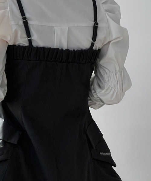 ［CHIGNON］トレンドの後ろ姿まで可愛い ビスチェサロペット　黒 綺麗め気分なサロペット – ONE PEACE ONLINE