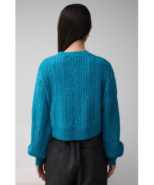 スパンコールニットトップス（ニット/セーター）｜AZUL BY