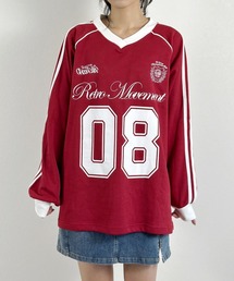 Silly | 【Y2Kや韓国コーデに◎】オーバーサイズユニフォームトップス(Tシャツ/カットソー)