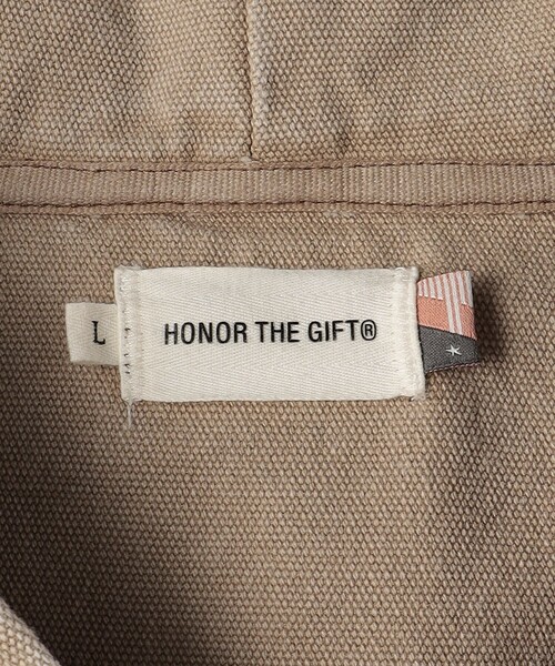 HONOR THE GIFT(オナーザギフト)の「<HONOR THE GIFT> ウォッシュド キャンバス ジップ フーディー(パーカー・メンズ・ベージュ・M/L)」の10枚目の写真