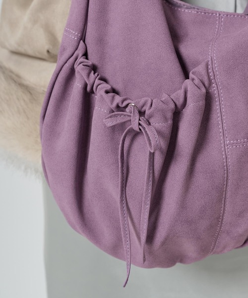 TINA：JOJUN（ティーナジョジュン）の「フェイクスエード サークルハンドバッグ TINA：JOJUN（ハンドバッグ・レディース・パープル/ブラウン・F）」の13枚目の写真