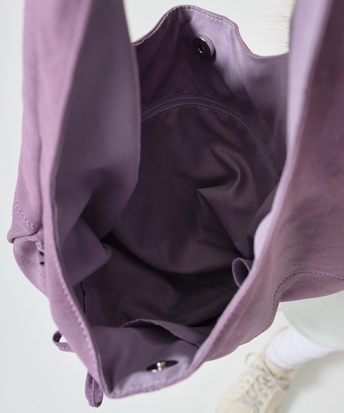 TINA：JOJUN（ティーナジョジュン）の「フェイクスエード サークルハンドバッグ TINA：JOJUN（ハンドバッグ・レディース・パープル/ブラウン・F）」の14枚目の写真