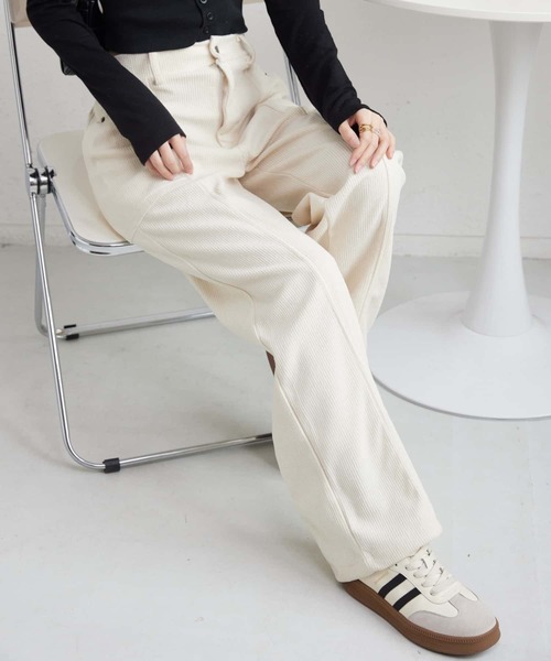 MAISON DE THERESE（メゾン ド テレーズ）の「コールテン　ハイウエストストレートパンツ（その他パンツ・レディース・ブラック/アイボリー/ブラウン・S/M/L）」の14枚目の写真