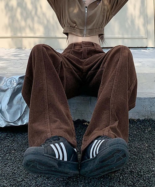 MAISON DE THERESE（メゾン ド テレーズ）の「コールテン　ハイウエストストレートパンツ（その他パンツ・レディース・ブラック/アイボリー/ブラウン・S/M/L）」の17枚目の写真