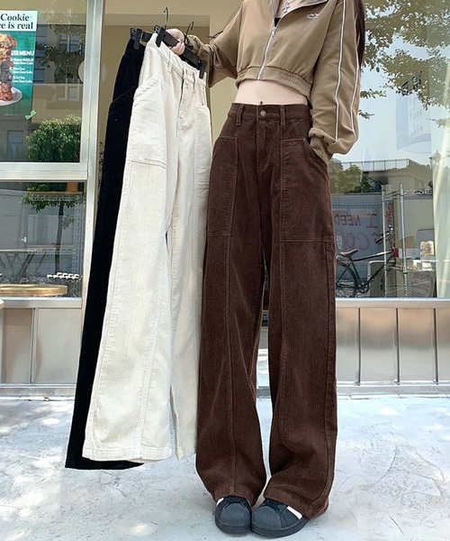 MAISON DE THERESE（メゾン ド テレーズ）の「コールテン　ハイウエストストレートパンツ（その他パンツ・レディース・ブラック/アイボリー/ブラウン・S/M/L）」の19枚目の写真