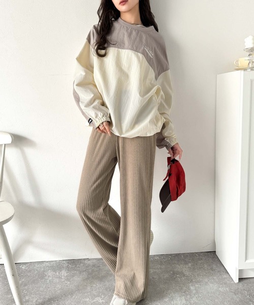 classicalelf(クラシカルエルフ)の「美脚魅せ。ウエストゴム起毛リラックスリブフレアパンツ(その他パンツ・レディース・ブラック/モカ/グレイッシュベージュ・X-LARGE/SMALL/MEDIUM/LARGE)」の14枚目の写真
