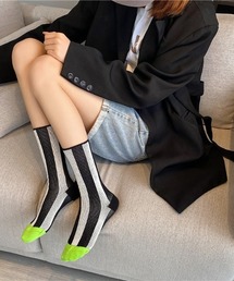 REBALANCE | ストライプ デザイン ソックス(ソックス/靴下)