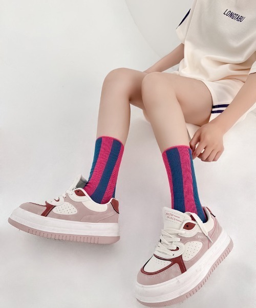 REBALANCE（リバランス）の「ストライプ デザイン ソックス（ソックス/靴下・レディース・B/C/D/E/A・FREE）」の5枚目の写真