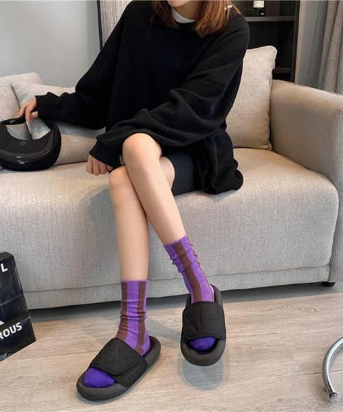 REBALANCE（リバランス）の「ストライプ デザイン ソックス（ソックス/靴下・レディース・B/C/D/E/A・FREE）」の22枚目の写真