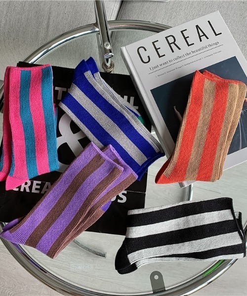 REBALANCE（リバランス）の「ストライプ デザイン ソックス（ソックス/靴下・レディース・B/C/D/E/A・FREE）」の18枚目の写真