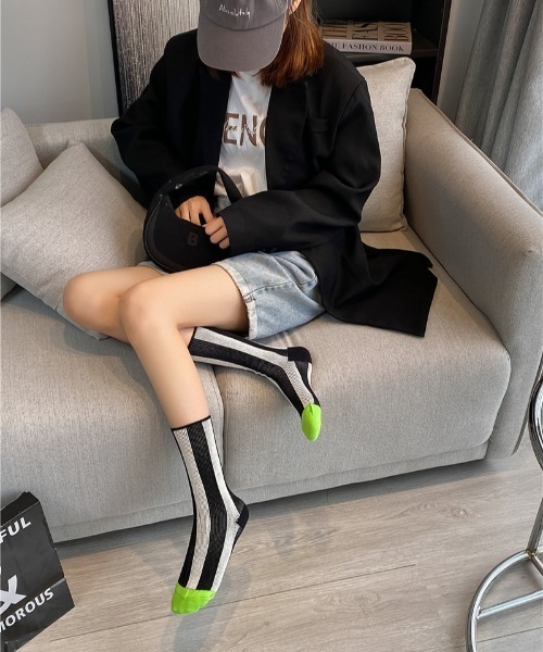 REBALANCE（リバランス）の「ストライプ デザイン ソックス（ソックス/靴下・レディース・B/C/D/E/A・FREE）」の12枚目の写真