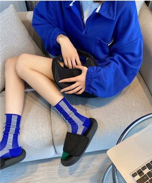 REBALANCE（リバランス）の「ストライプ デザイン ソックス（ソックス/靴下・レディース・B/C/D/E/A・FREE）」の7枚目の写真