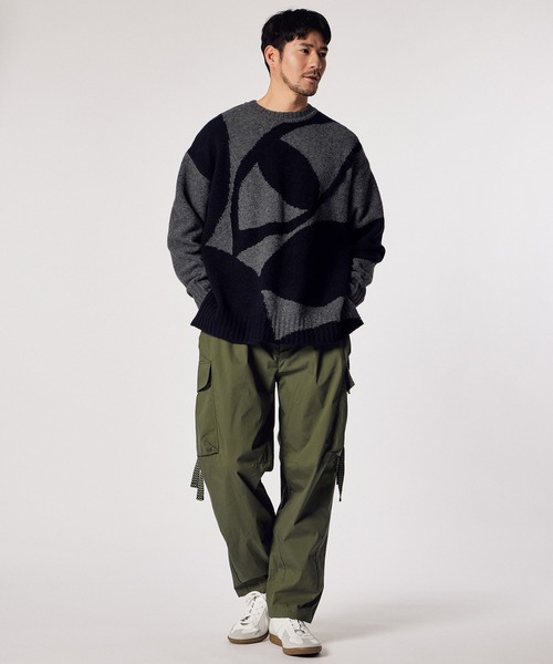 LANVIN en Bleu（ランバンオンブルー）の「【LANVIN en Bleu ESSENTIAL】MESLAY / “マルグリット” インターシャニット（ニット/セーター・メンズ・ワインレッド/グレイッシュベージュ/グレー・MEDIUM/LARGE/X-LARGE）」の13枚目の写真