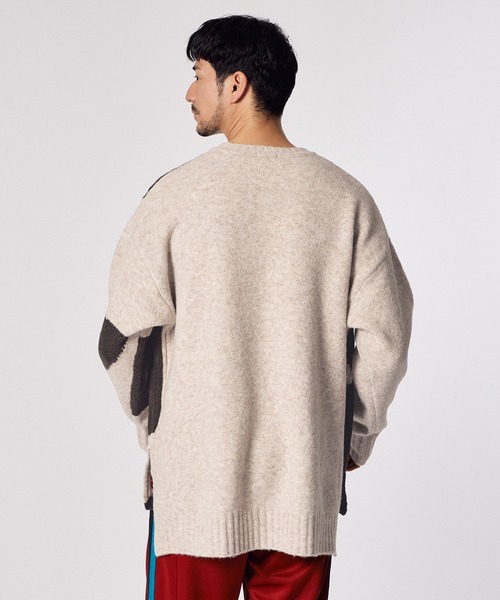 LANVIN en Bleu（ランバンオンブルー）の「【LANVIN en Bleu ESSENTIAL】MESLAY / “マルグリット” インターシャニット（ニット/セーター・メンズ・ワインレッド/グレイッシュベージュ/グレー・MEDIUM/LARGE/X-LARGE）」の22枚目の写真