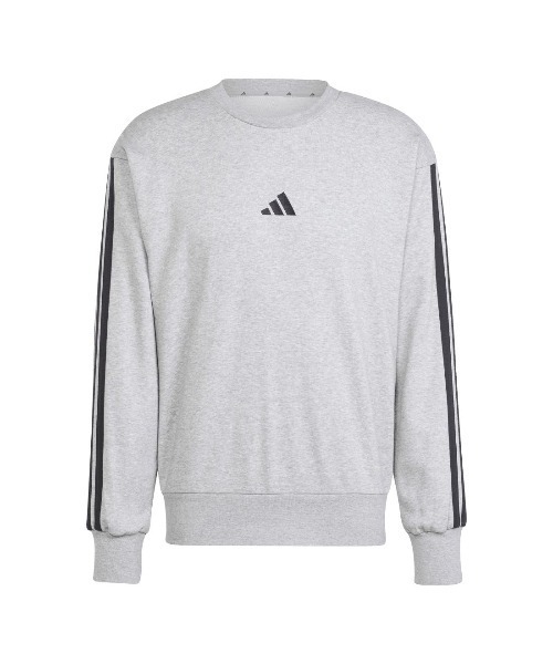 adidas(アディダス)の「アディダス adidas エッセンシャルズ スリーストライプス フレンチテリースウェット(スウェット・メンズ・グレー/グレー×ホワイト/ブラック・S/M/L/LL/3L)」の5枚目の写真