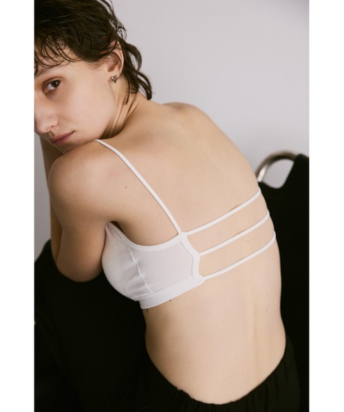 un/neu（アンノイ）の「バイカラーストラップカップ付きインナー（キャミソール・レディース・ブラック/グレー/ブラウン/ホワイト・FREE）」の2枚目の写真