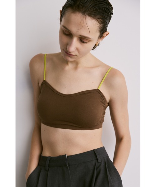 un/neu（アンノイ）の「バイカラーストラップカップ付きインナー（キャミソール・レディース・ブラック/グレー/ブラウン/ホワイト・FREE）」の22枚目の写真