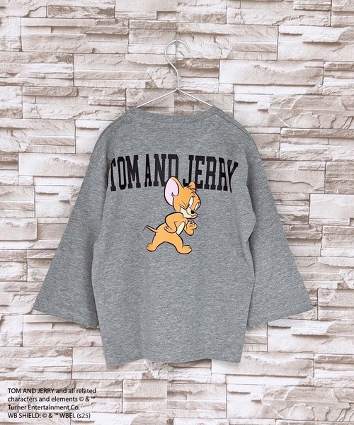 Tom＆Jerry（トムアンドジェリー）の「キッズ トムジェリ BIGロンT TOM&JERRY（Tシャツ/カットソー・キッズ・グレー系その他/ブラック/ベージュ系その他/ホワイト系その他/ダークブルー/ネイビー/オレンジ/オートミール/グレー系その他3/グレー系その他2/ブルー系その他/ブラック系その他/ダークグリーン/杢グレー/オフホワイト/チャコールグレー・130cm/120cm/150cm/140cm/110cm/160cm）」の7枚目の写真