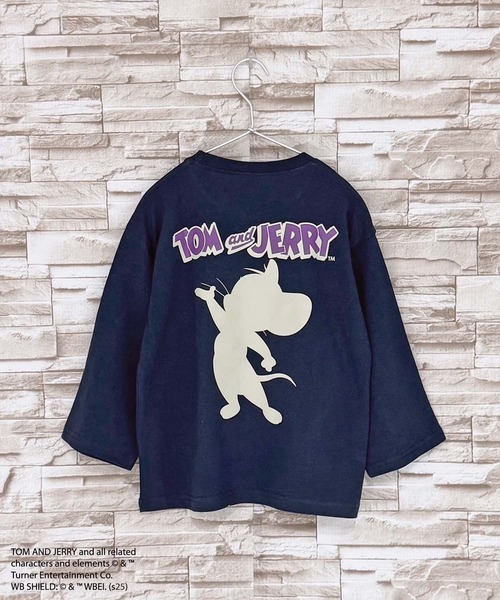 Tom＆Jerry（トムアンドジェリー）の「キッズ トムジェリ BIGロンT TOM&JERRY（Tシャツ/カットソー・キッズ・グレー系その他/ブラック/ベージュ系その他/ホワイト系その他/ダークブルー/ネイビー/オレンジ/オートミール/グレー系その他3/グレー系その他2/ブルー系その他/ブラック系その他/ダークグリーン/杢グレー/オフホワイト/チャコールグレー・130cm/120cm/150cm/140cm/110cm/160cm）」の13枚目の写真