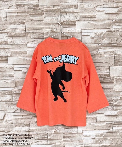 Tom＆Jerry（トムアンドジェリー）の「キッズ トムジェリ BIGロンT TOM&JERRY（Tシャツ/カットソー・キッズ・グレー系その他/ブラック/ベージュ系その他/ホワイト系その他/ダークブルー/ネイビー/オレンジ/オートミール/グレー系その他3/グレー系その他2/ブルー系その他/ブラック系その他/ダークグリーン/杢グレー/オフホワイト/チャコールグレー・130cm/120cm/150cm/140cm/110cm/160cm）」の16枚目の写真