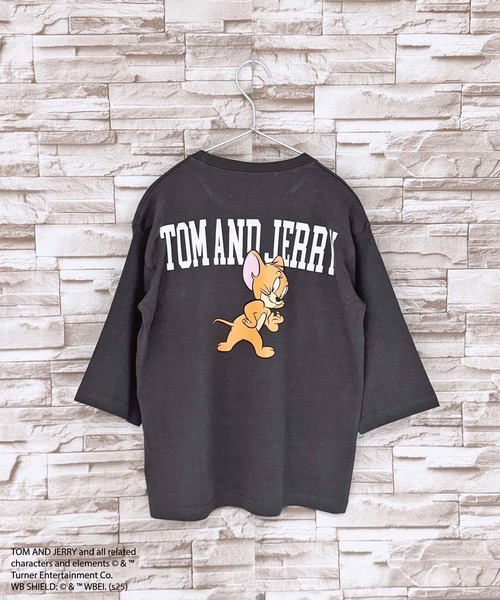 Tom＆Jerry（トムアンドジェリー）の「キッズ トムジェリ BIGロンT TOM&JERRY（Tシャツ/カットソー・キッズ・グレー系その他/ブラック/ベージュ系その他/ホワイト系その他/ダークブルー/ネイビー/オレンジ/オートミール/グレー系その他3/グレー系その他2/ブルー系その他/ブラック系その他/ダークグリーン/杢グレー/オフホワイト/チャコールグレー・130cm/120cm/150cm/140cm/110cm/160cm）」の9枚目の写真