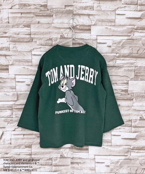 Tom＆Jerry（トムアンドジェリー）の「キッズ トムジェリ BIGロンT TOM&JERRY（Tシャツ/カットソー・キッズ・グレー系その他/ブラック/ベージュ系その他/ホワイト系その他/ダークブルー/ネイビー/オレンジ/オートミール/グレー系その他3/グレー系その他2/ブルー系その他/ブラック系その他/ダークグリーン/杢グレー/オフホワイト/チャコールグレー・130cm/120cm/150cm/140cm/110cm/160cm）」の12枚目の写真