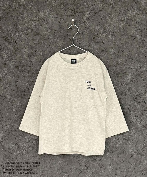 Tom＆Jerry（トムアンドジェリー）の「キッズ トムジェリ BIGロンT TOM&JERRY（Tシャツ/カットソー・キッズ・グレー系その他/ブラック/ベージュ系その他/ホワイト系その他/ダークブルー/ネイビー/オレンジ/オートミール/グレー系その他3/グレー系その他2/ブルー系その他/ブラック系その他/ダークグリーン/杢グレー/オフホワイト/チャコールグレー・130cm/120cm/150cm/140cm/110cm/160cm）」の18枚目の写真